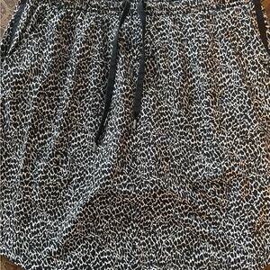Talbots Black and White Patterned Skirt
